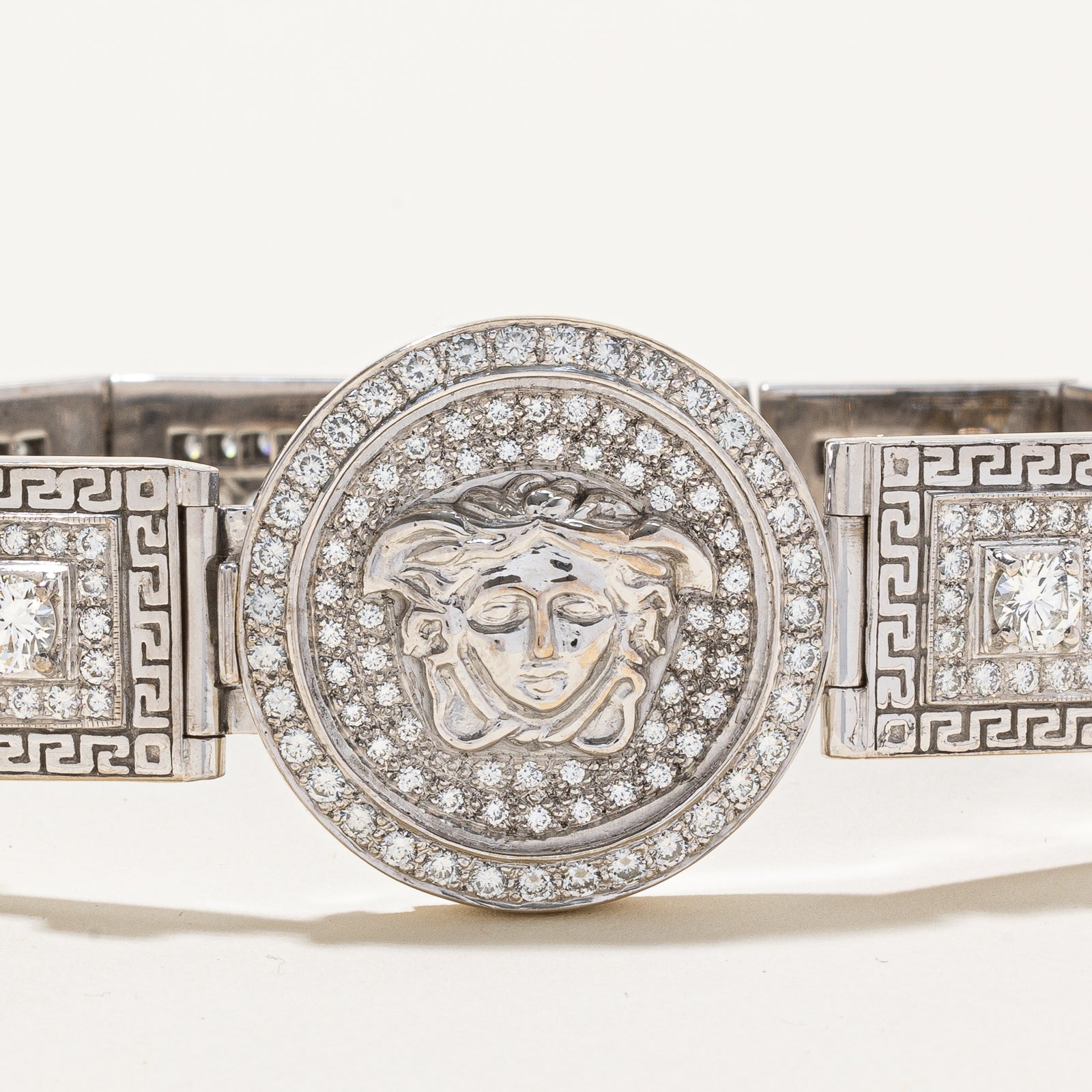 Italian 18k White Gold Diamond Bracelet | 4ctw, 2.8ctw | 8" |