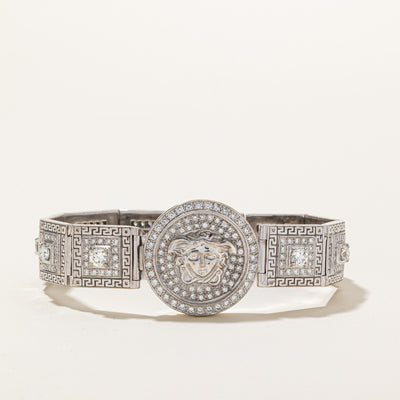 Italian 18k White Gold Diamond Bracelet | 4ctw, 2.8ctw | 8
