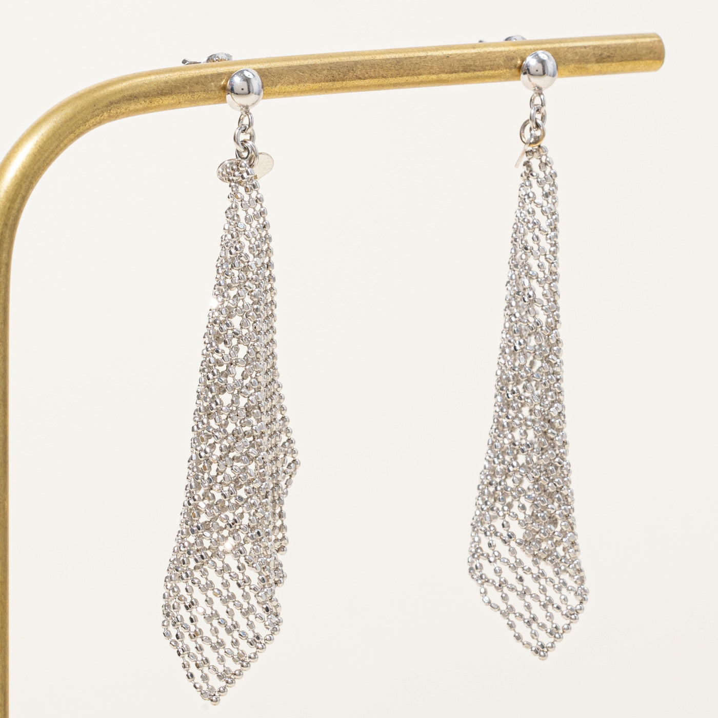 Birks' 18k White Gold Mesh Earrings