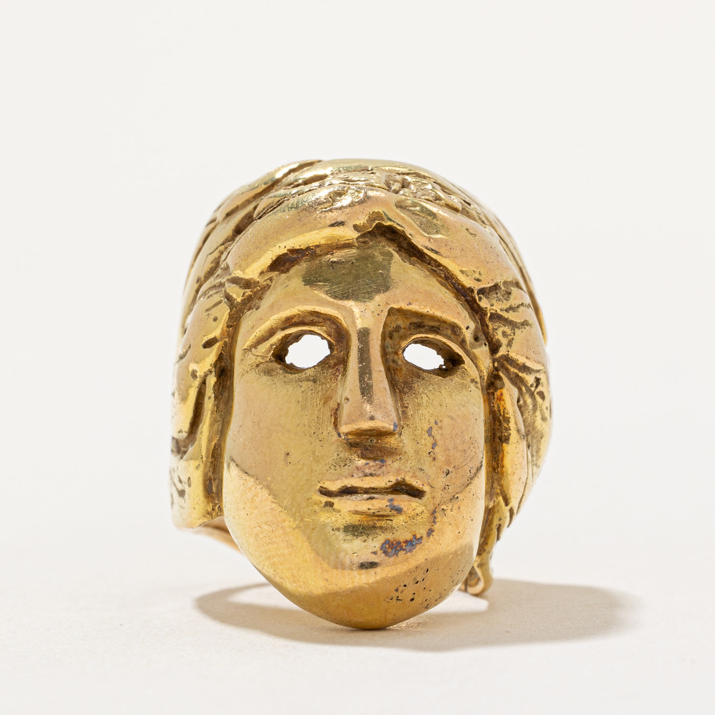 18k Yellow Gold Portrait Ring | SZ 5 |