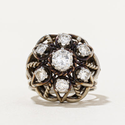 Diamond Cocktail Ring | 0.93ctw | SZ 5 |