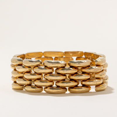 14k Yellow Gold 1980's Yugoslavian Bracelet | 7.75