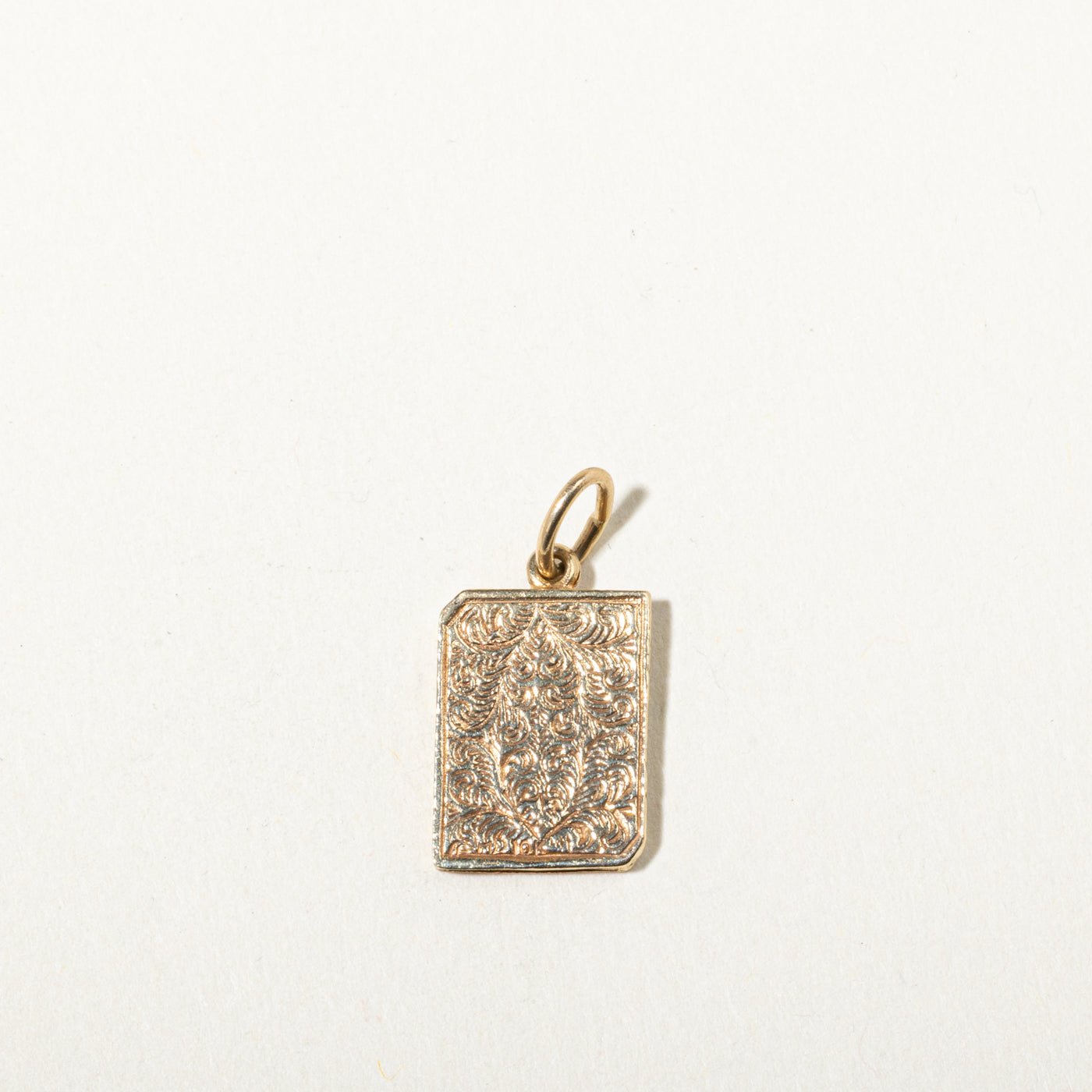 10k Yellow Gold Embossed Holy Bible Charm