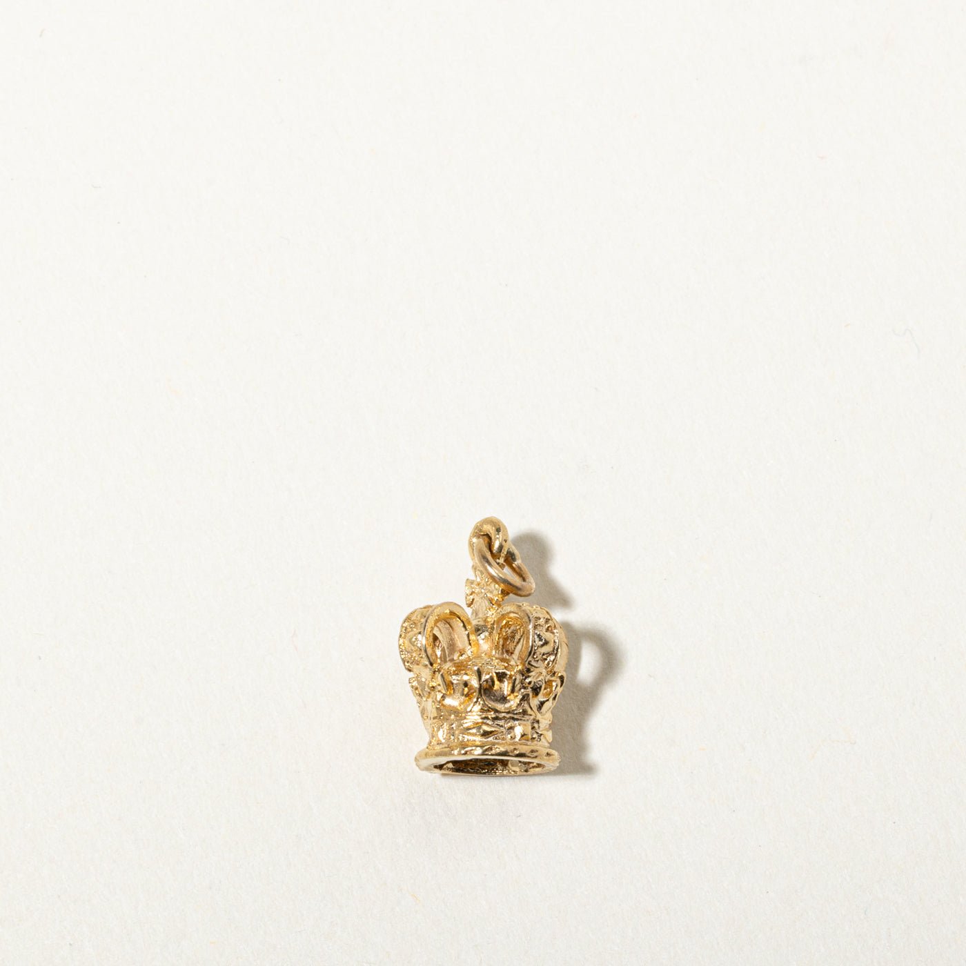 10k Yellow Gold Ornate Crown Charm