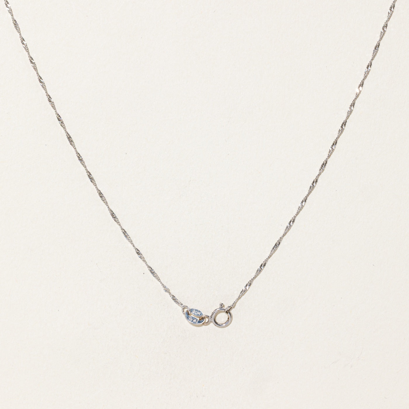10k White Gold Singapore Chain | 1.1mm | 18"
