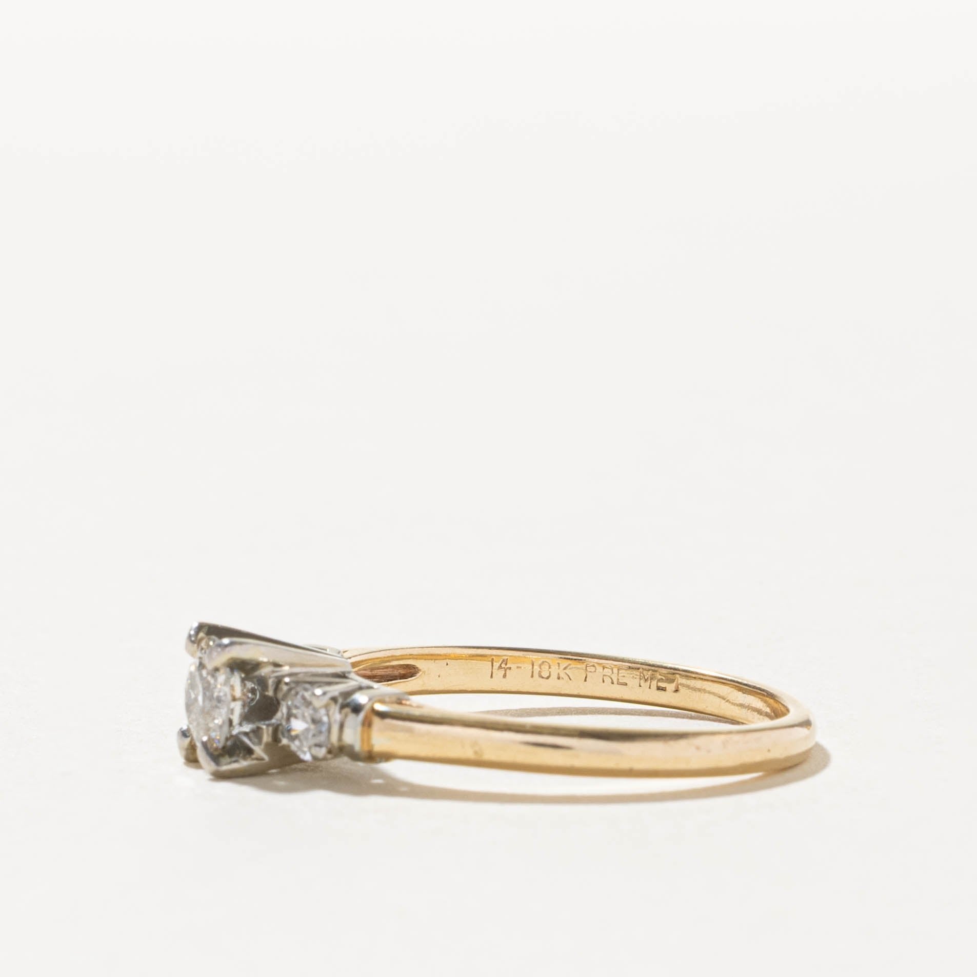 14k Old European Cut Diamond Engagement Ring | 0.62ctw | SZ 7.75
