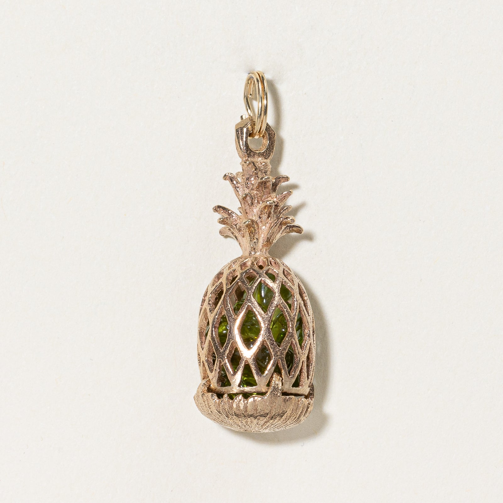 Rough Crystal Peridot Pineapple Charm | 8.00ctw |