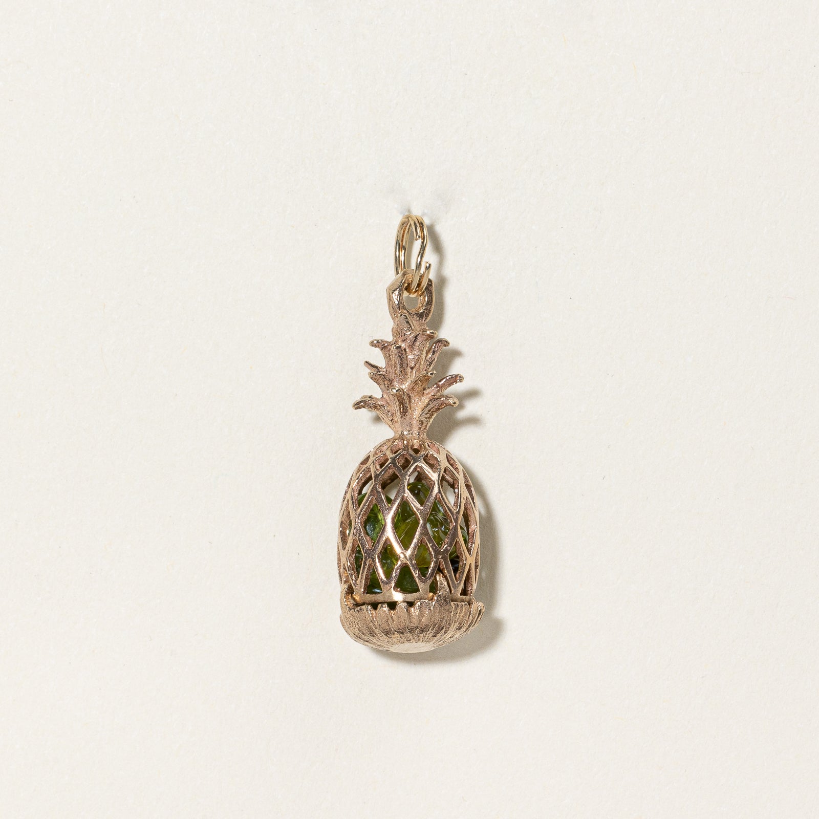 Rough Crystal Peridot Pineapple Charm | 8.00ctw |