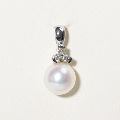 Pearl & Diamond Pendant | 0.08ctw |