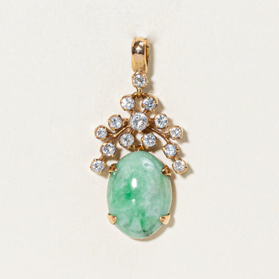 Jadeite & Diamond Pendant | 5.00ct, 0.40ctw |