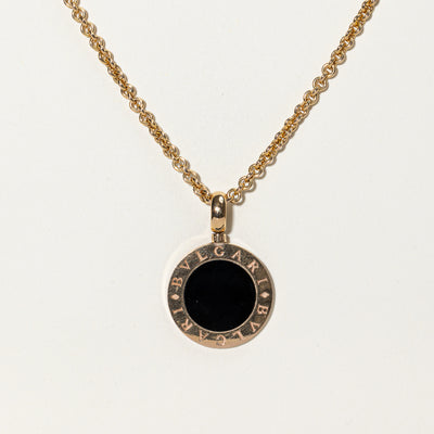 'BVLGARI' Onyx & Mother of Pearl Necklace | 2.30ct, 2.30ct | 18