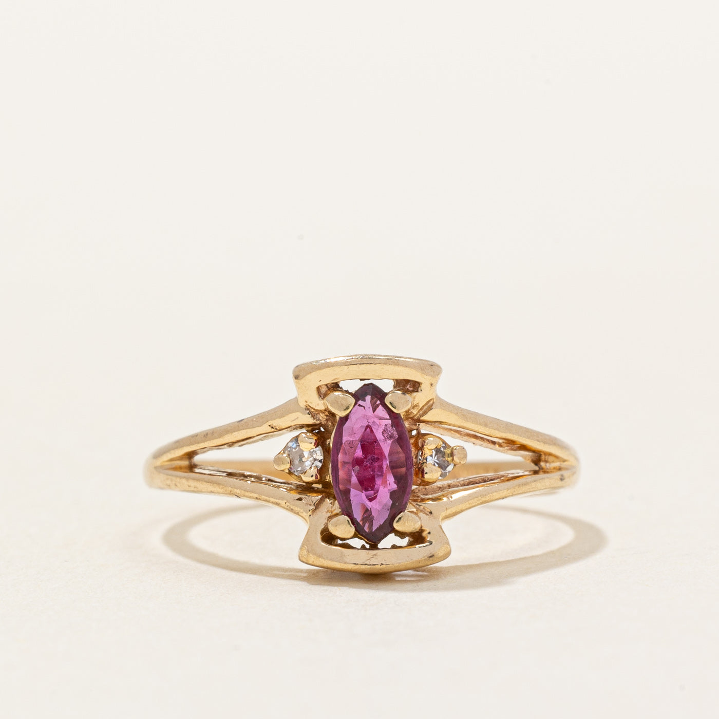Ruby & Diamond Ring | 0.25ct, 0.01ctw | SZ 4 |