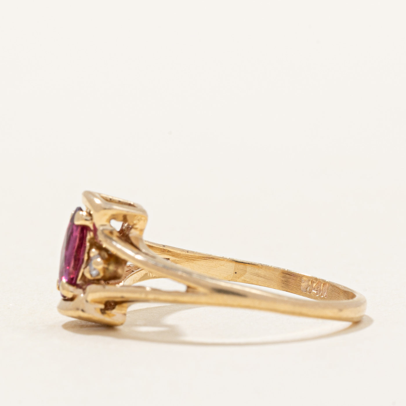 Ruby & Diamond Ring | 0.25ct, 0.01ctw | SZ 4 |
