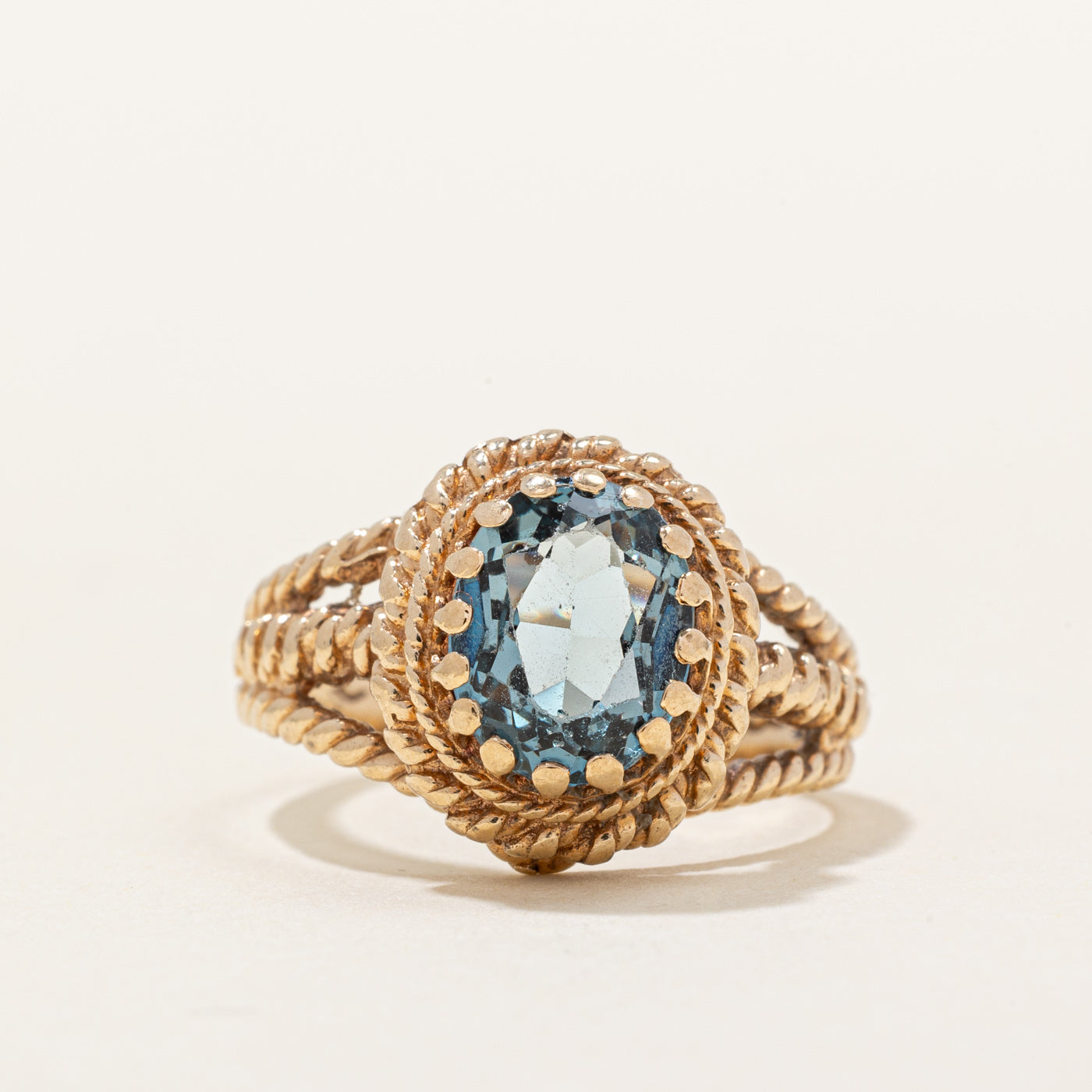 Blue Topaz Cocktail Ring | 1.20ct | SZ 6.25 |