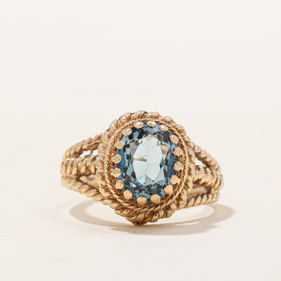 Blue Topaz Cocktail Ring | 1.20ct | SZ 6.25 |