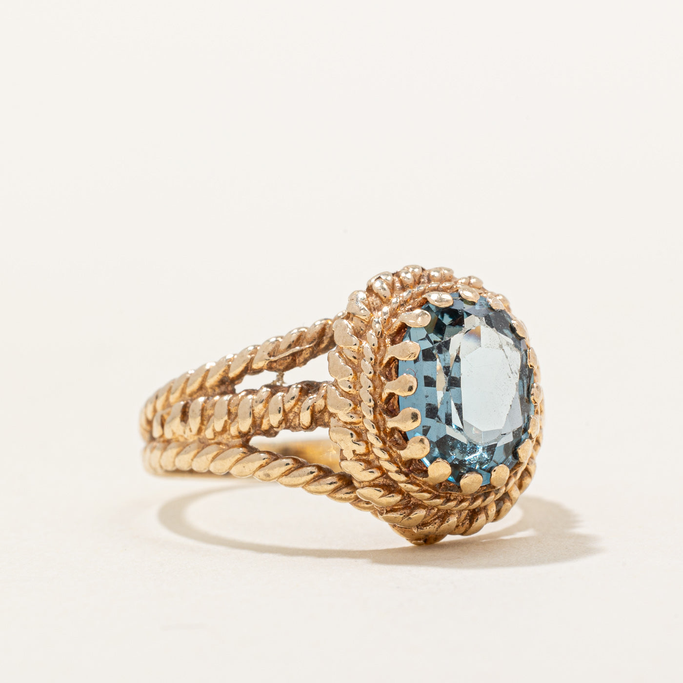 Blue Topaz Cocktail Ring | 1.20ct | SZ 6.25 |