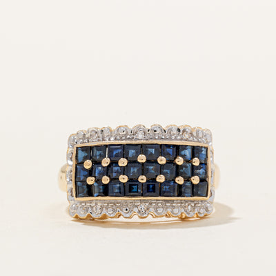 Sapphire & Diamond Cocktail Ring | 1.20ctw, 0.06ctw | SZ 6.5 |