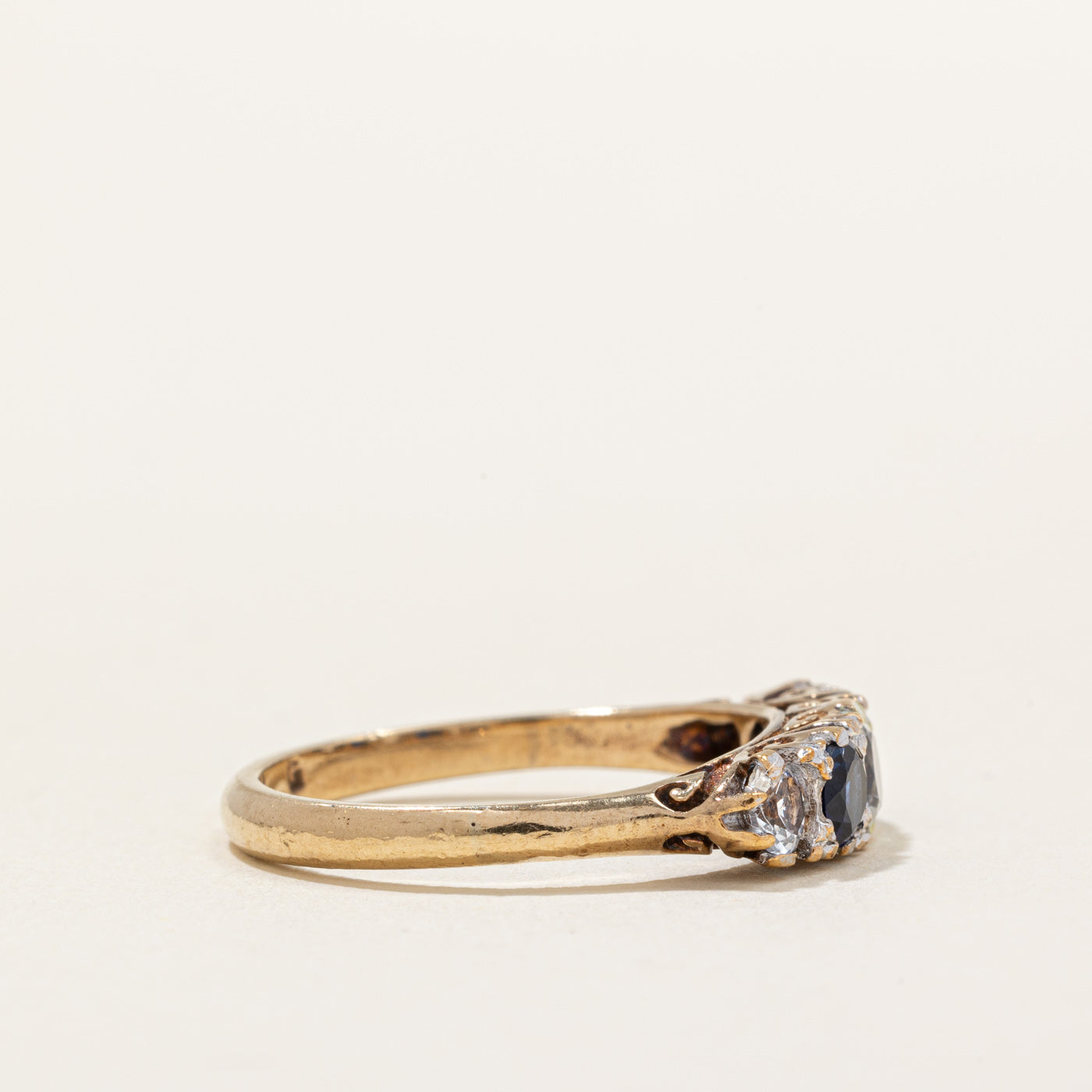1972 Birmingham Synthetic Sapphire & Colourless Spinel Ring | 0.40ctw, 0.40ctw | SZ 6.5 |