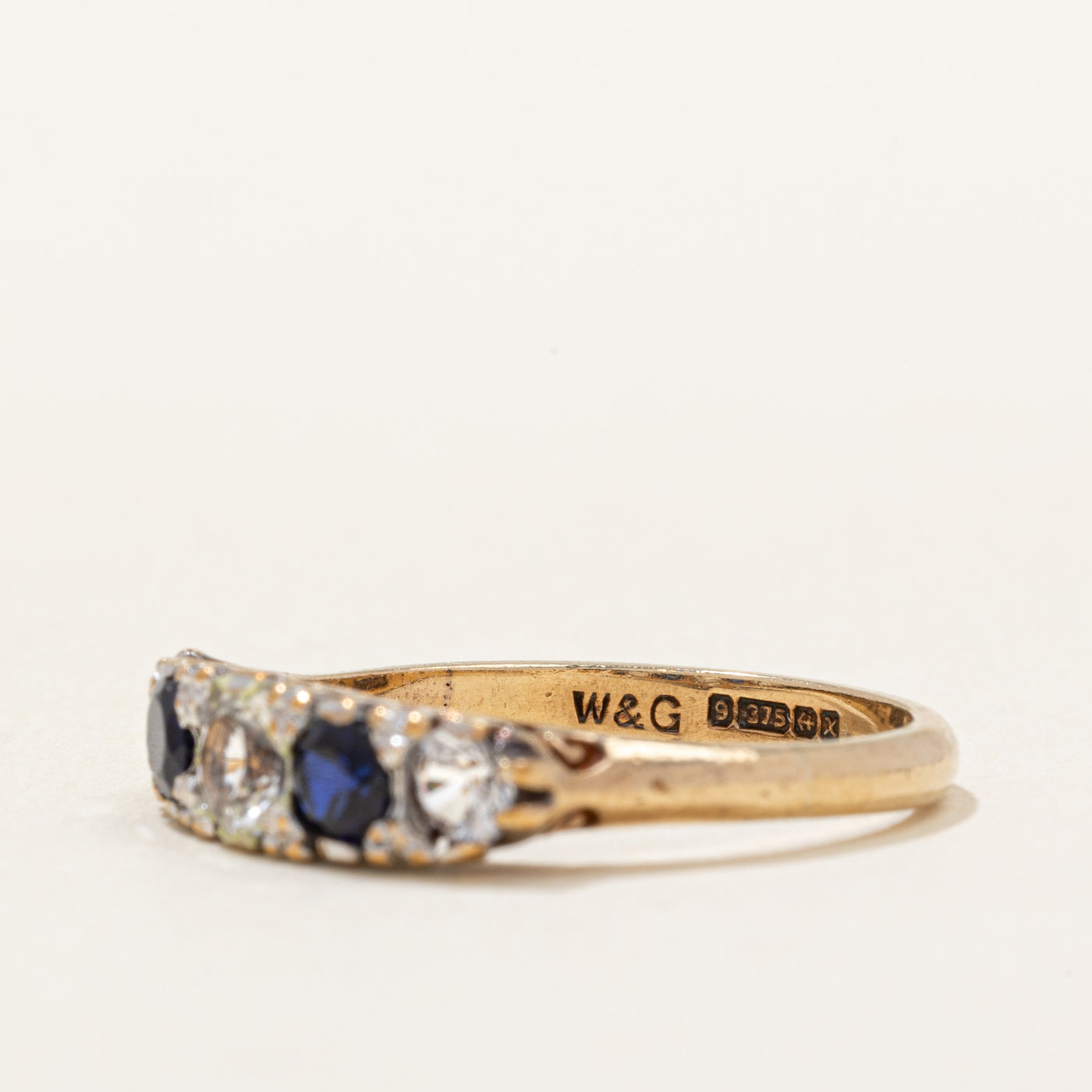 1972 Birmingham Synthetic Sapphire & Colourless Spinel Ring | 0.40ctw, 0.40ctw | SZ 6.5 |