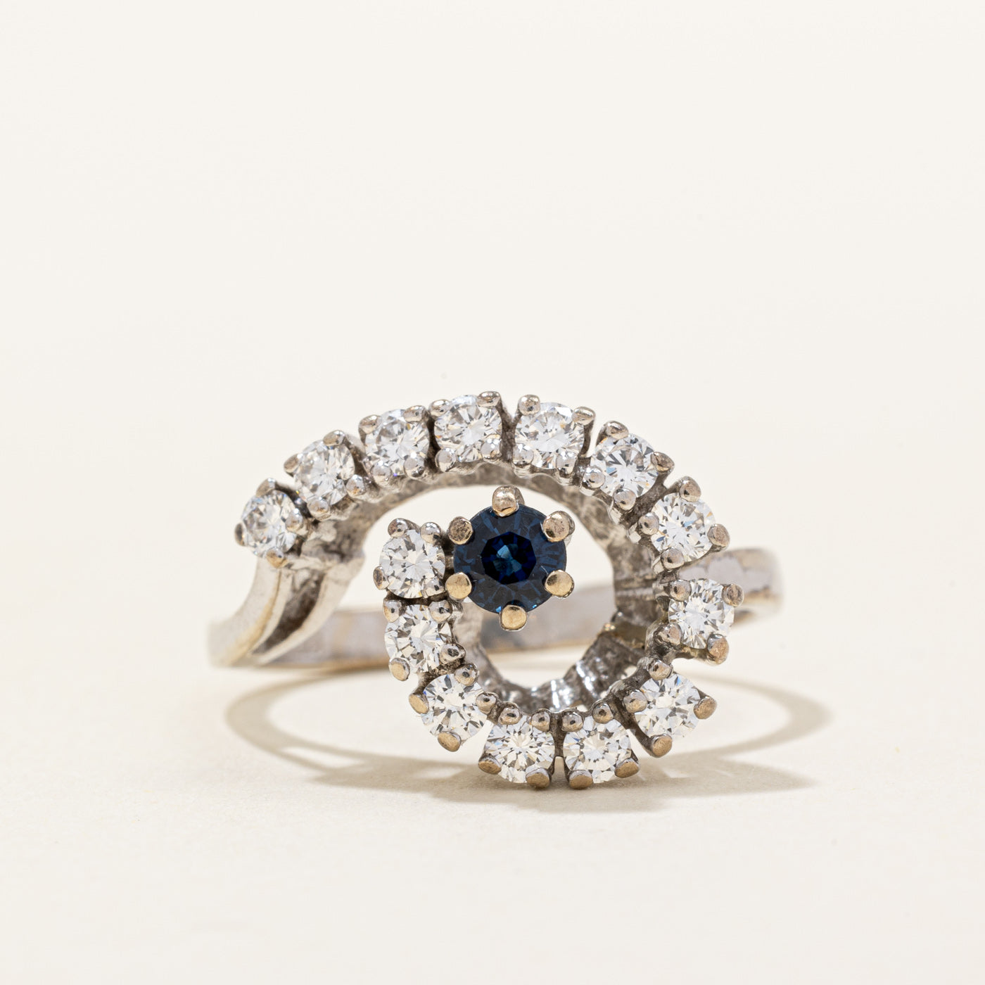Diamond & Sapphire Cocktail Ring | 0.77ctw, 0.22ct | SZ 8.25 |