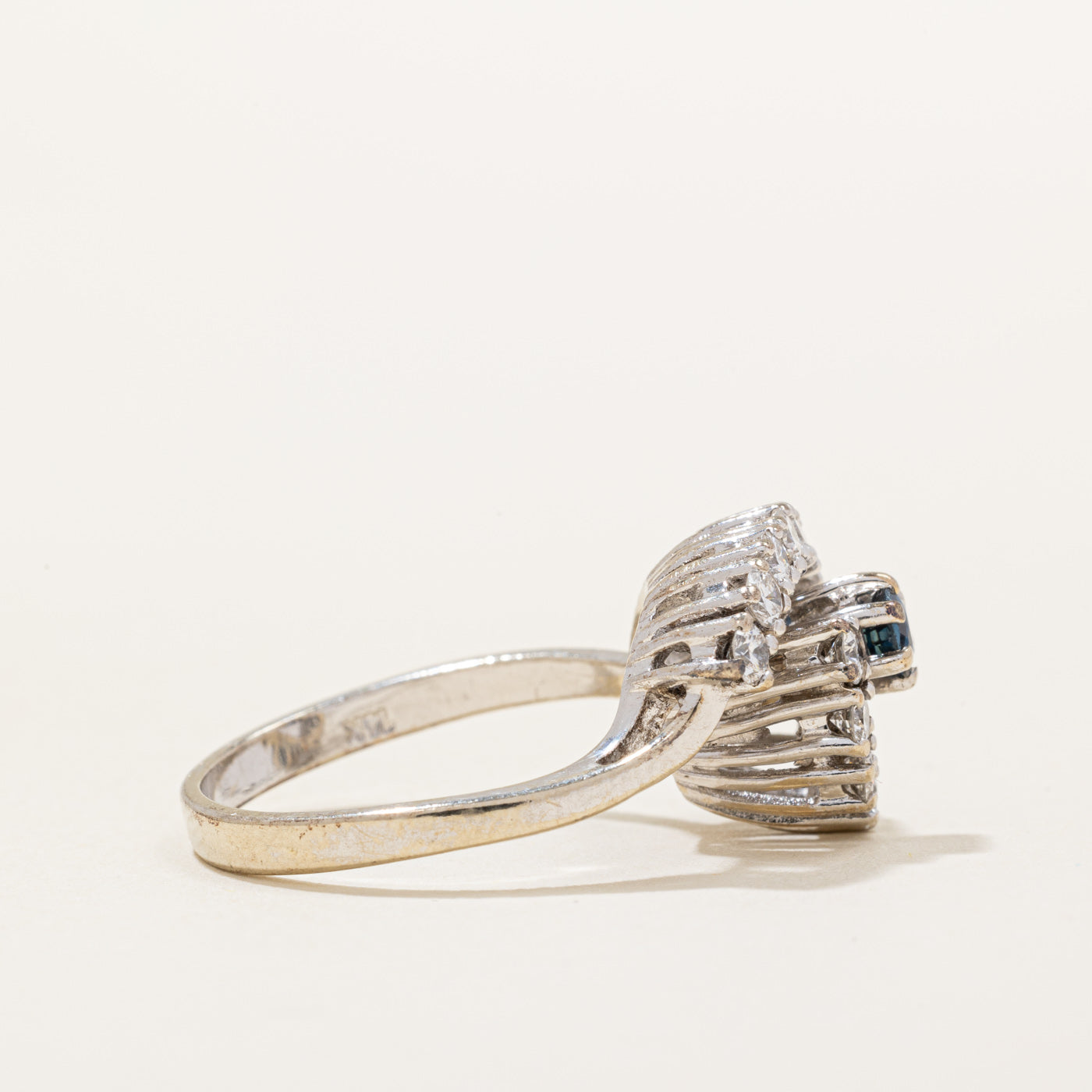Diamond & Sapphire Cocktail Ring | 0.77ctw, 0.22ct | SZ 8.25 |
