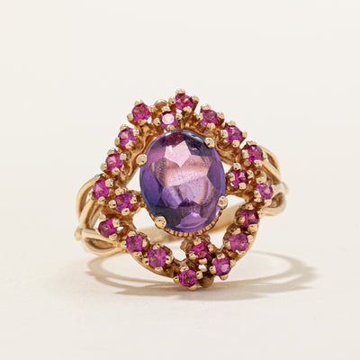 Synthetic Sapphire & Ruby Cocktail Ring | 3.00ct, 0.60ctw | SZ 8.25 |