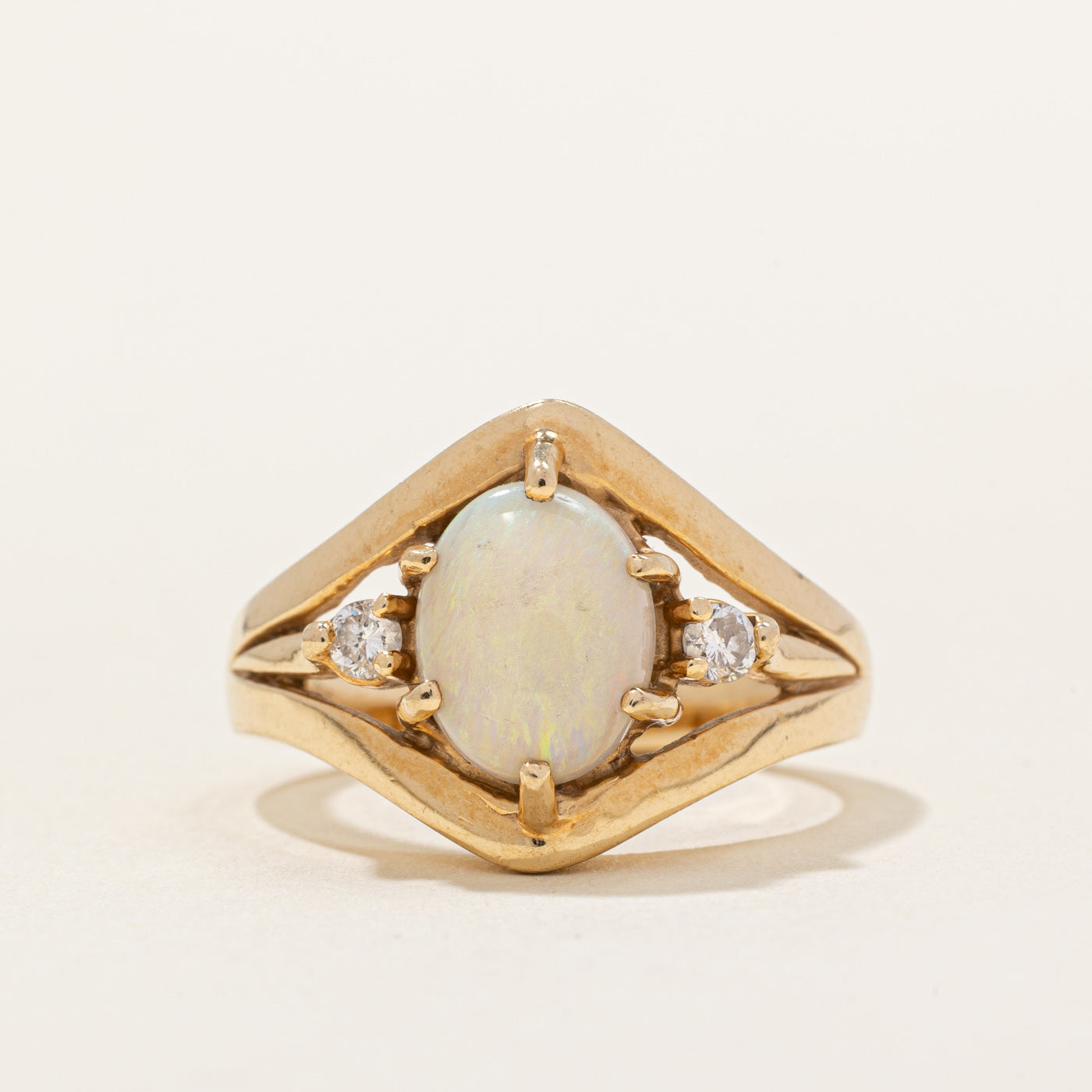 Opal & Diamond Cocktail Ring | 1.35ct, 0.10ctw | SZ 6.75 |