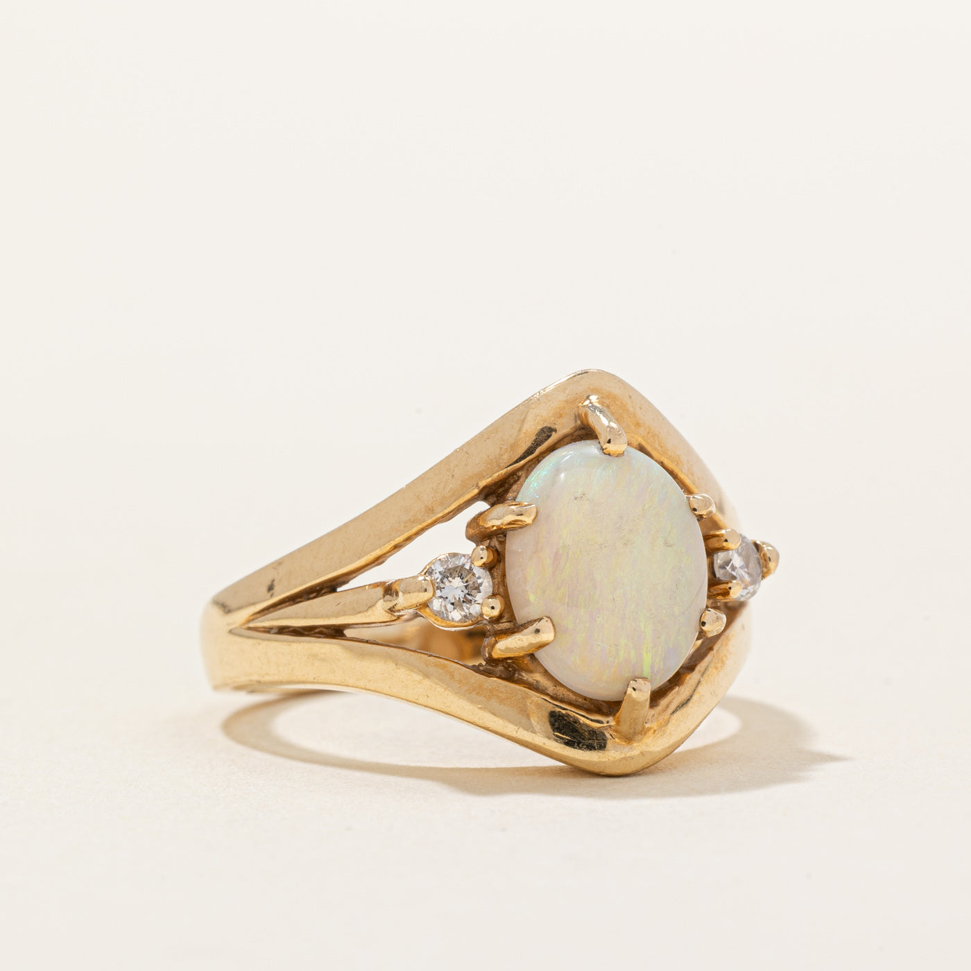 Opal & Diamond Cocktail Ring | 1.35ct, 0.10ctw | SZ 6.75 |