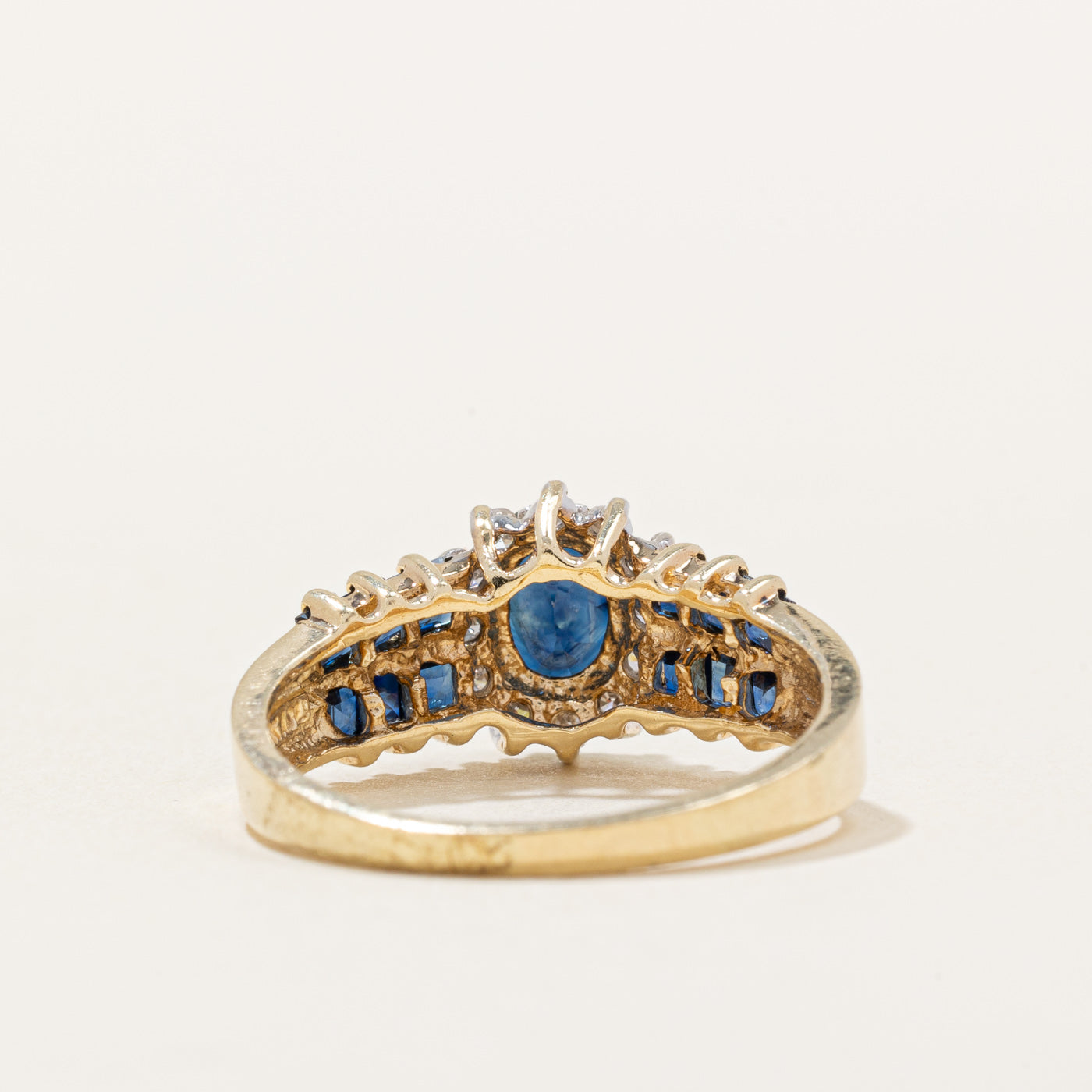 Sapphire & Diamond Halo Ring | 1.25ctw, 0.06ctw | SZ 5.75 |