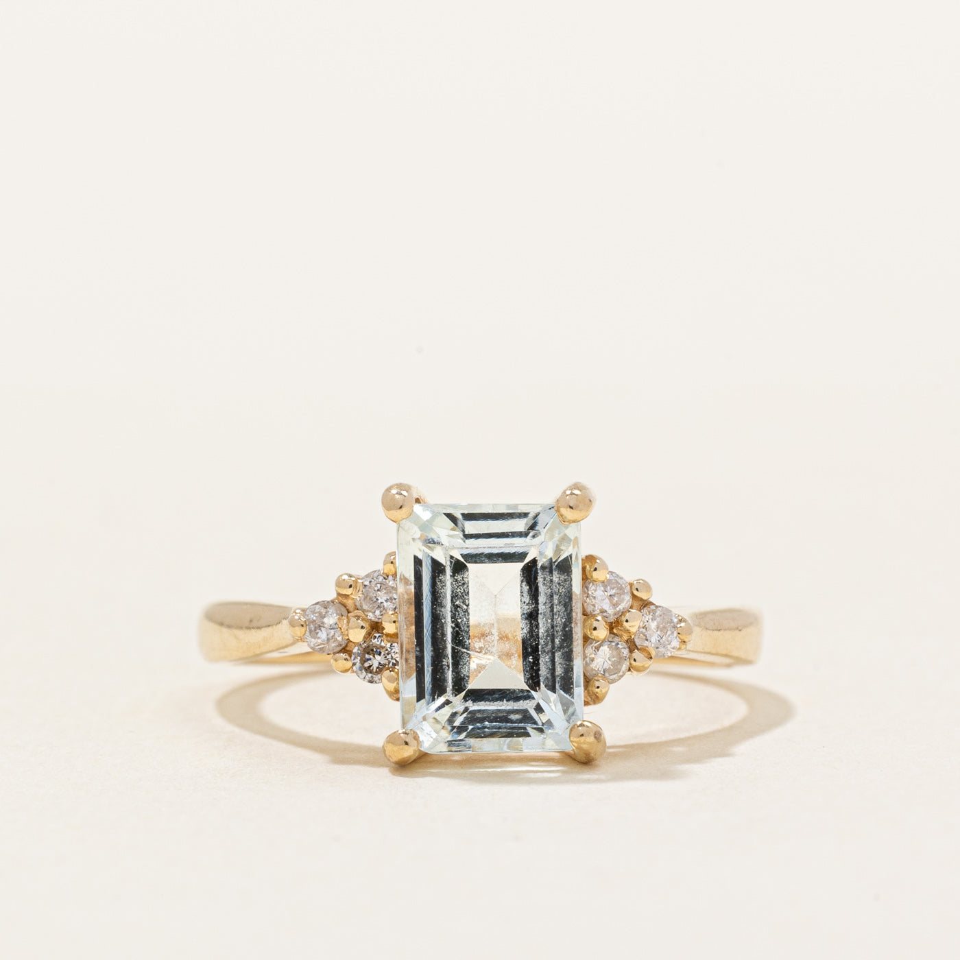 Aquamarine & Diamond Ring | 1.20ct, 0.09ctw | SZ 4.75 |