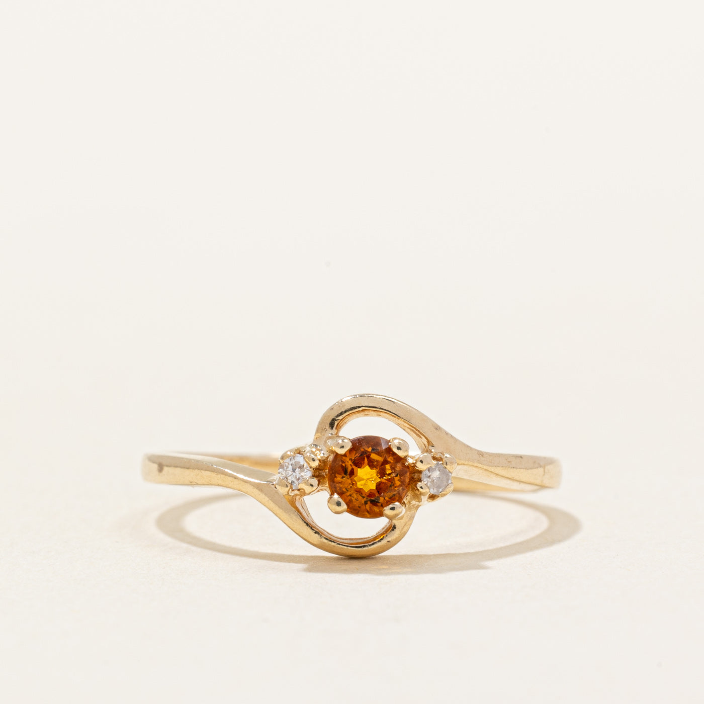 Citrine & Diamond Ring | 0.15ct, 0.02ctw | SZ 5.75 |