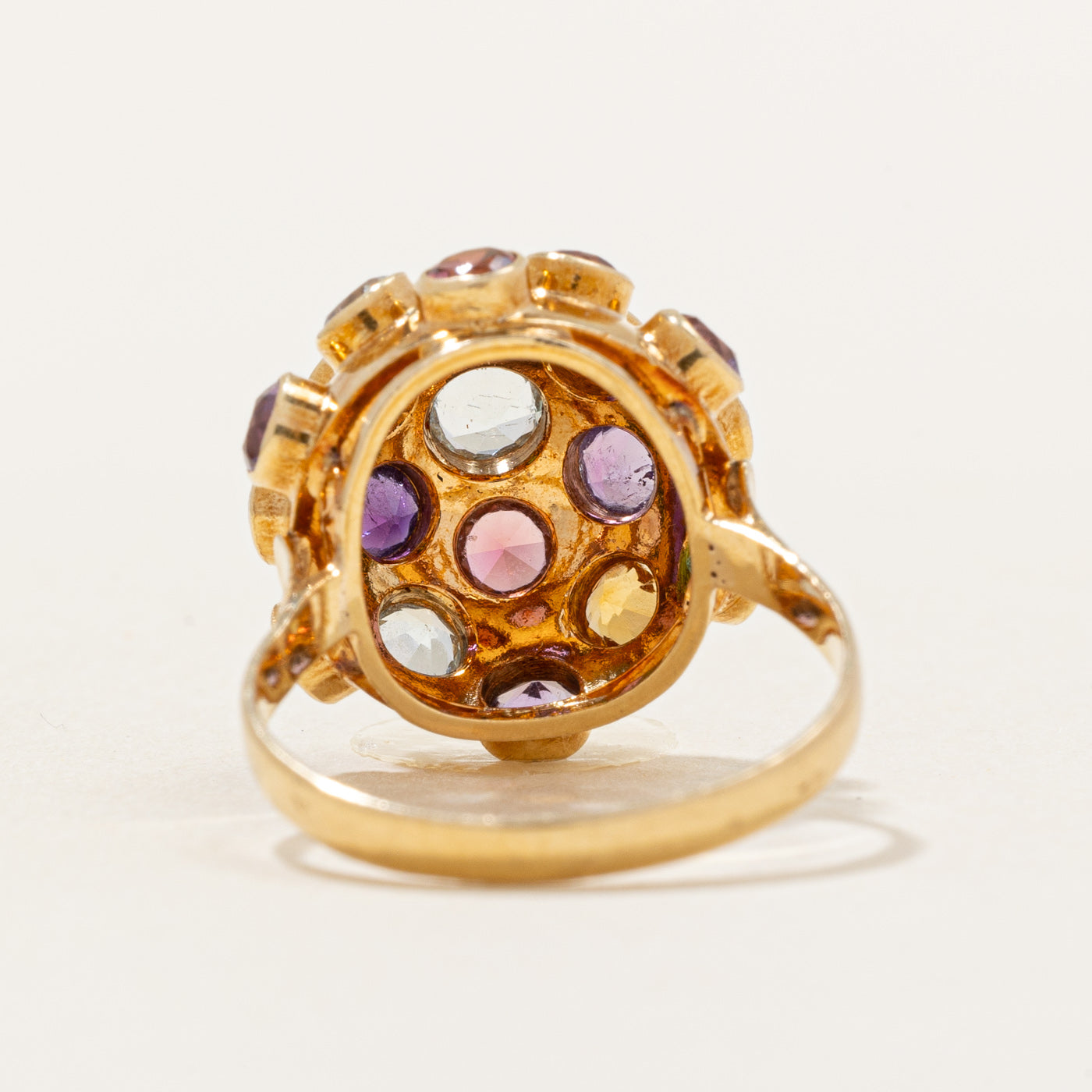 Bague cocktail multi-pierres précieuses | 1,50 ct au total | Taille 5,25 | 