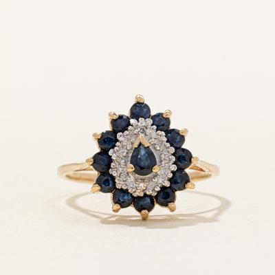 Sapphire & Diamond Cocktail Ring | 0.80ctw, 0.04ctw | SZ 7 |