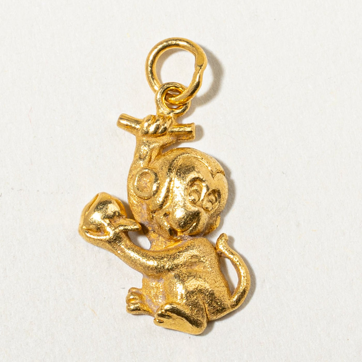 24k Yellow Gold Monkey Charm