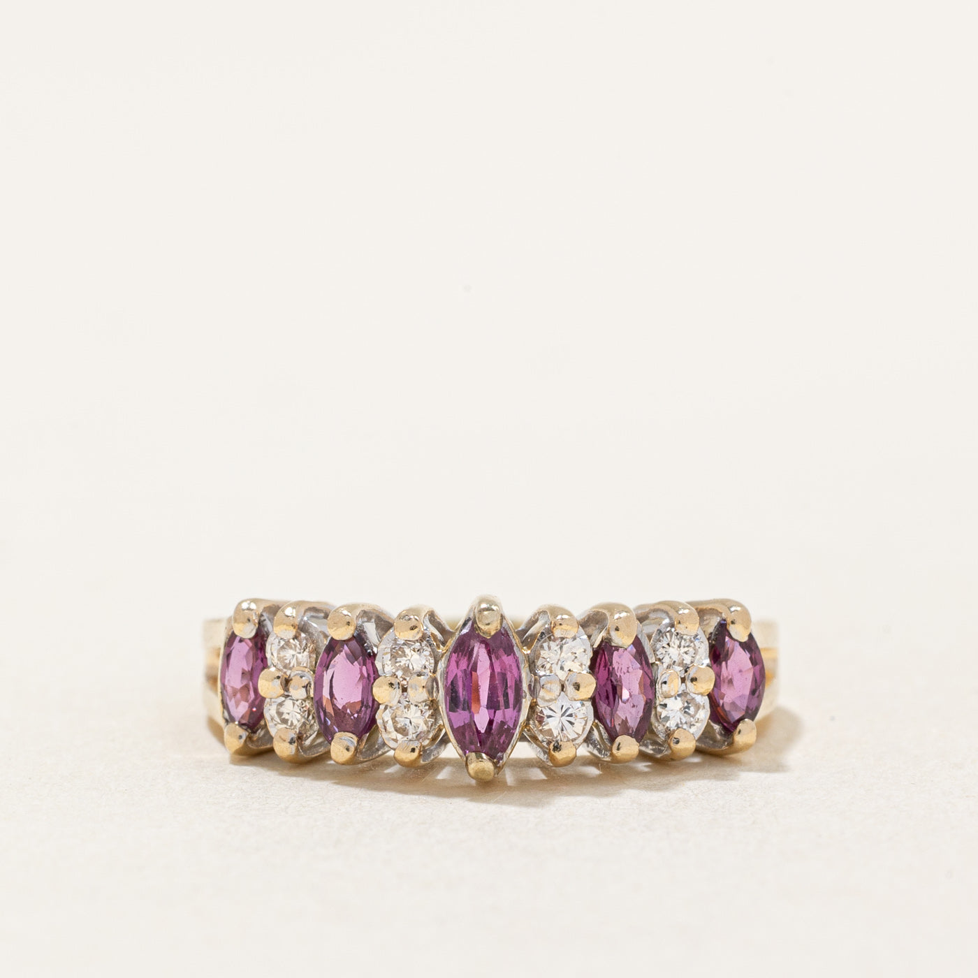 Ruby & Diamond High Set Ring | 0.40ctw, 0.08ctw | SZ 5.75 |