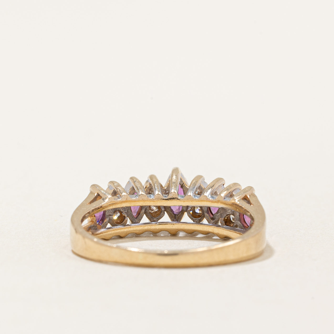 Ruby & Diamond High Set Ring | 0.40ctw, 0.08ctw | SZ 5.75 |