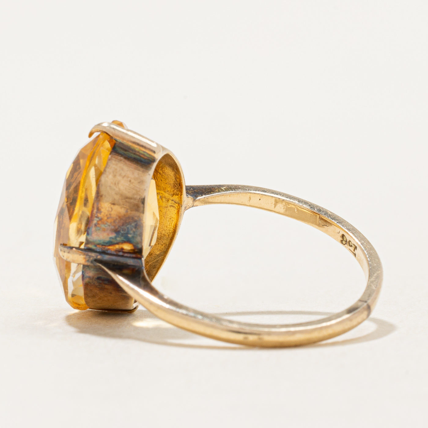Vintage Citrine Cocktail Ring | 5.00ct | SZ 5.5 |