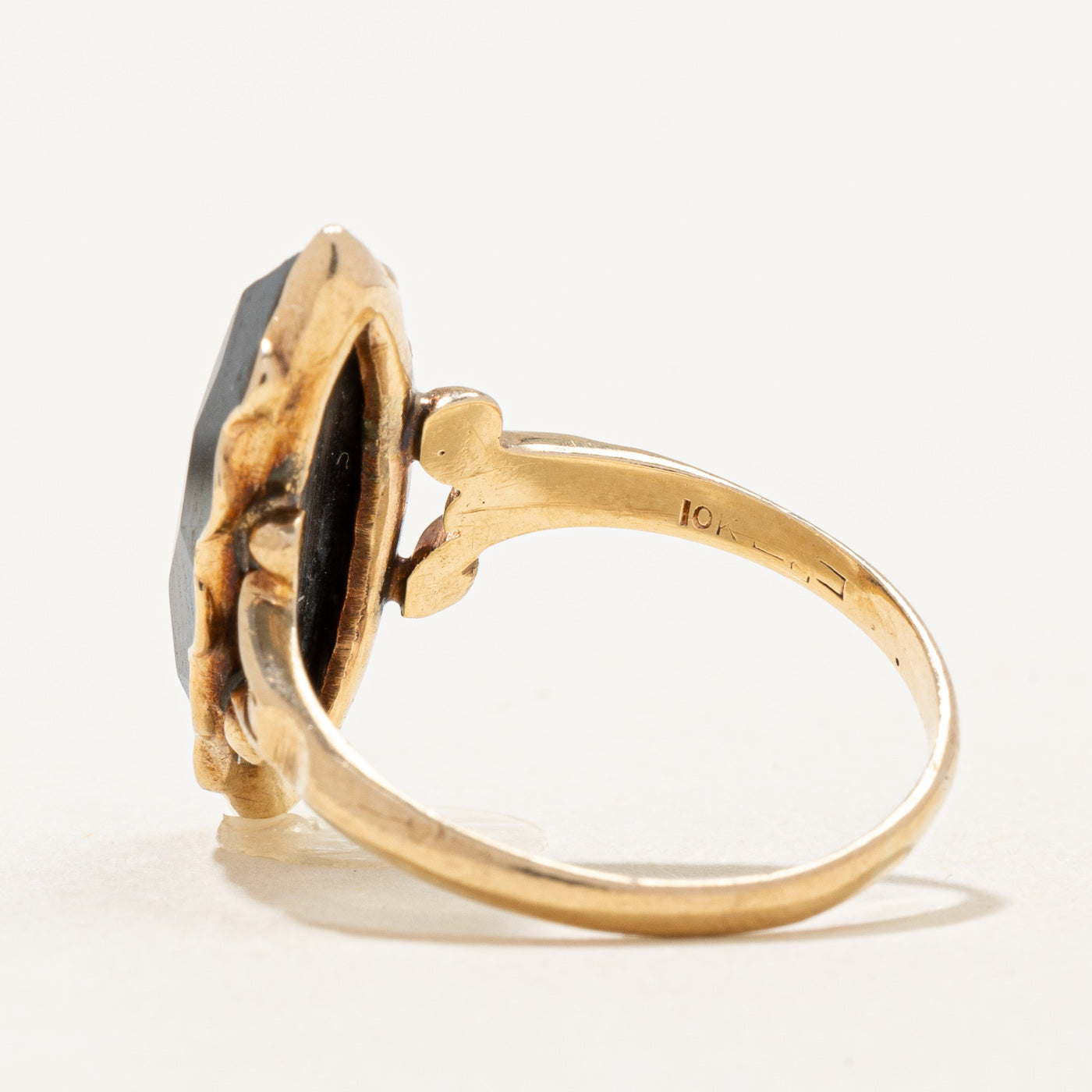 Bague cocktail en hématite | 7,30 ct | Taille 6,75 | 