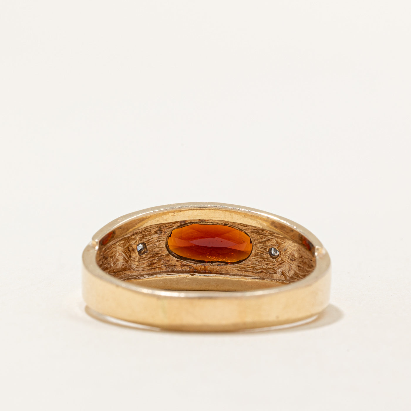 Garnet & Diamond Cocktail Ring | 1.00ct, 0.02ctw | SZ 12 |