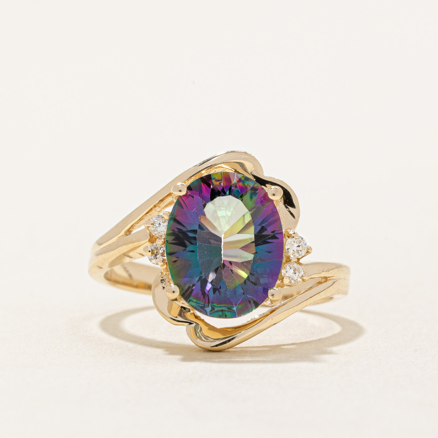 Mystic Topaz & Diamond Cocktail Ring | 2.60ct, 0.04ctw | SZ 5.25 |