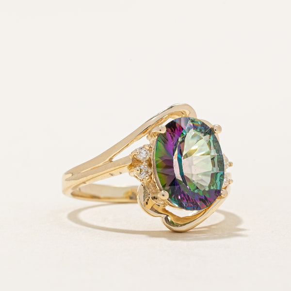 Mystic Topaz & Diamond Cocktail Ring | 2.60ct, 0.04ctw | SZ 5.25 |