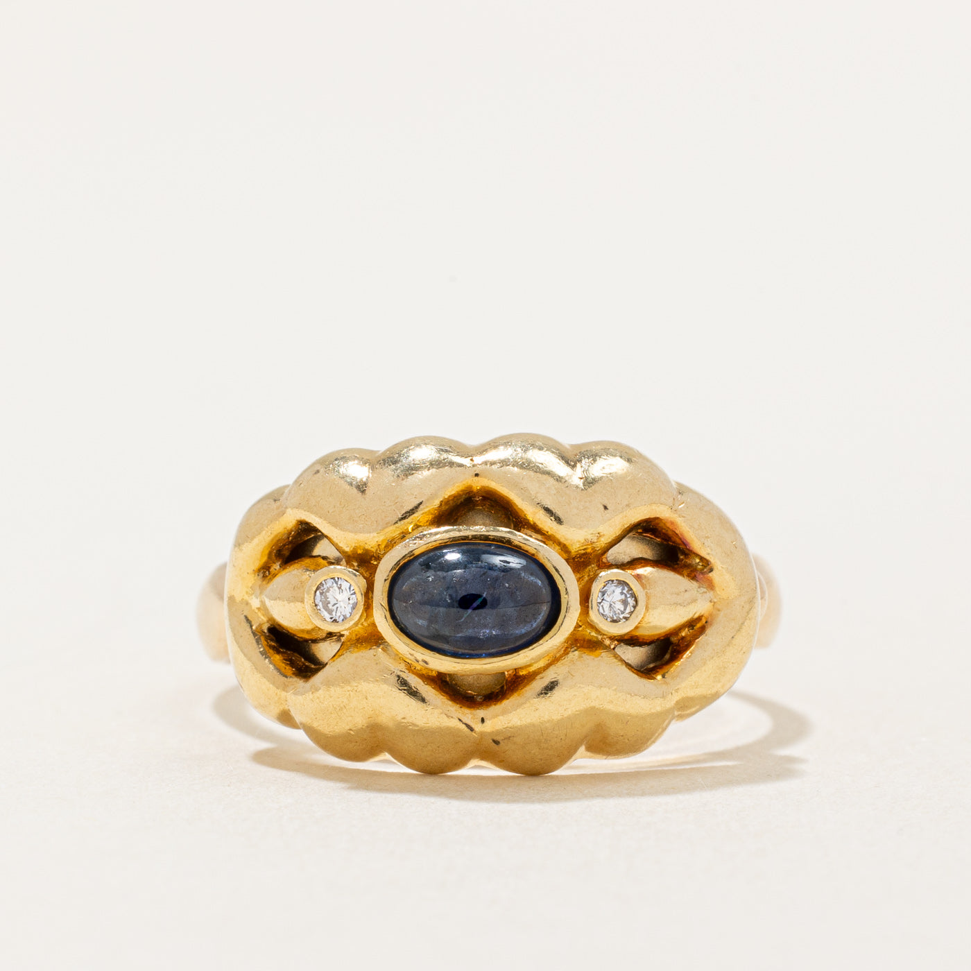 Sapphire & Diamond Cocktail Ring | 0.45ct, 0.02ctw | SZ 9 |
