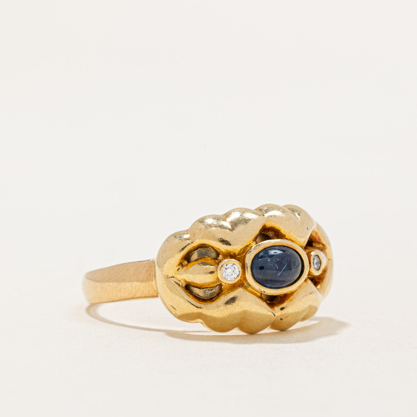 Sapphire & Diamond Cocktail Ring | 0.45ct, 0.02ctw | SZ 9 |