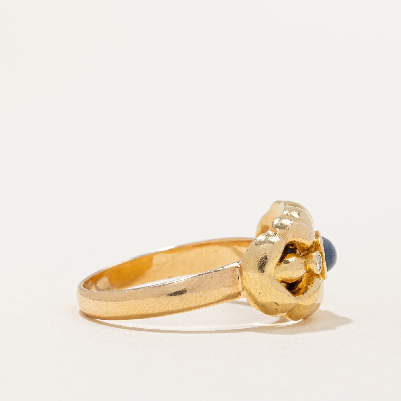 Sapphire & Diamond Cocktail Ring | 0.45ct, 0.02ctw | SZ 9 |