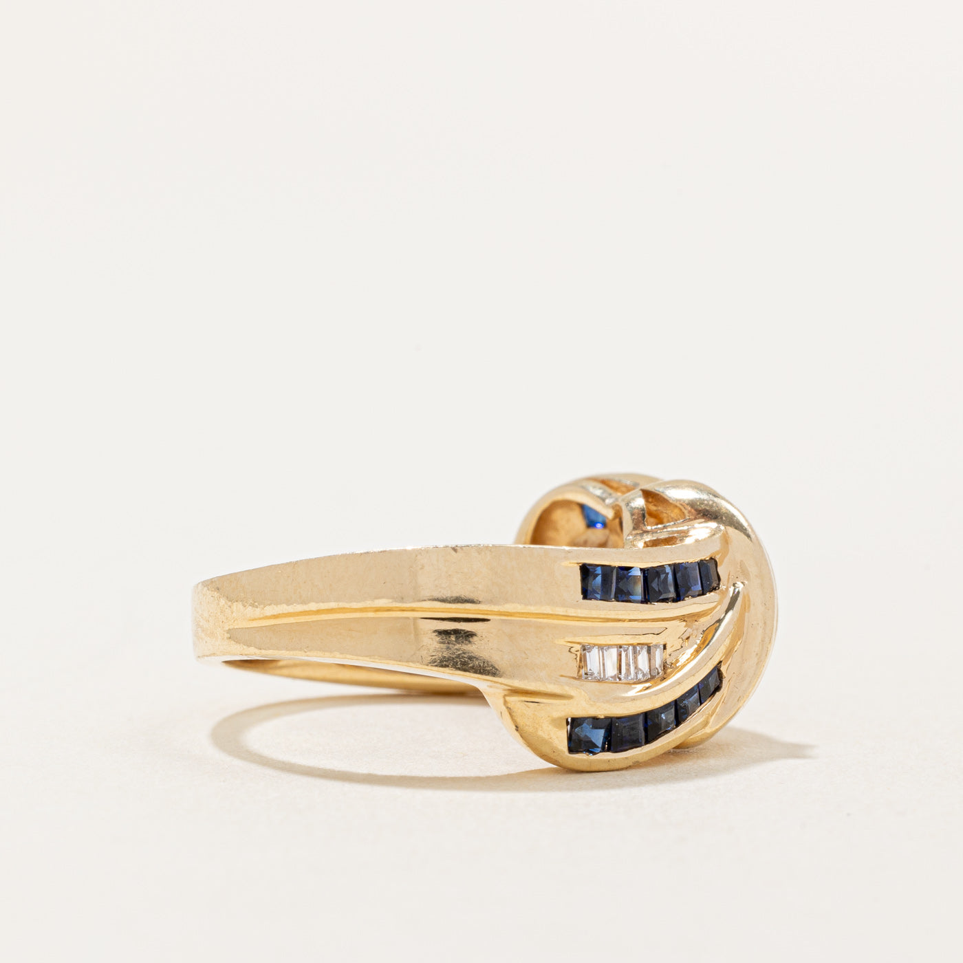 Sapphire & Diamond Waterfall Ring | 0.70ctw, 0.30ctw | SZ 6.5 |