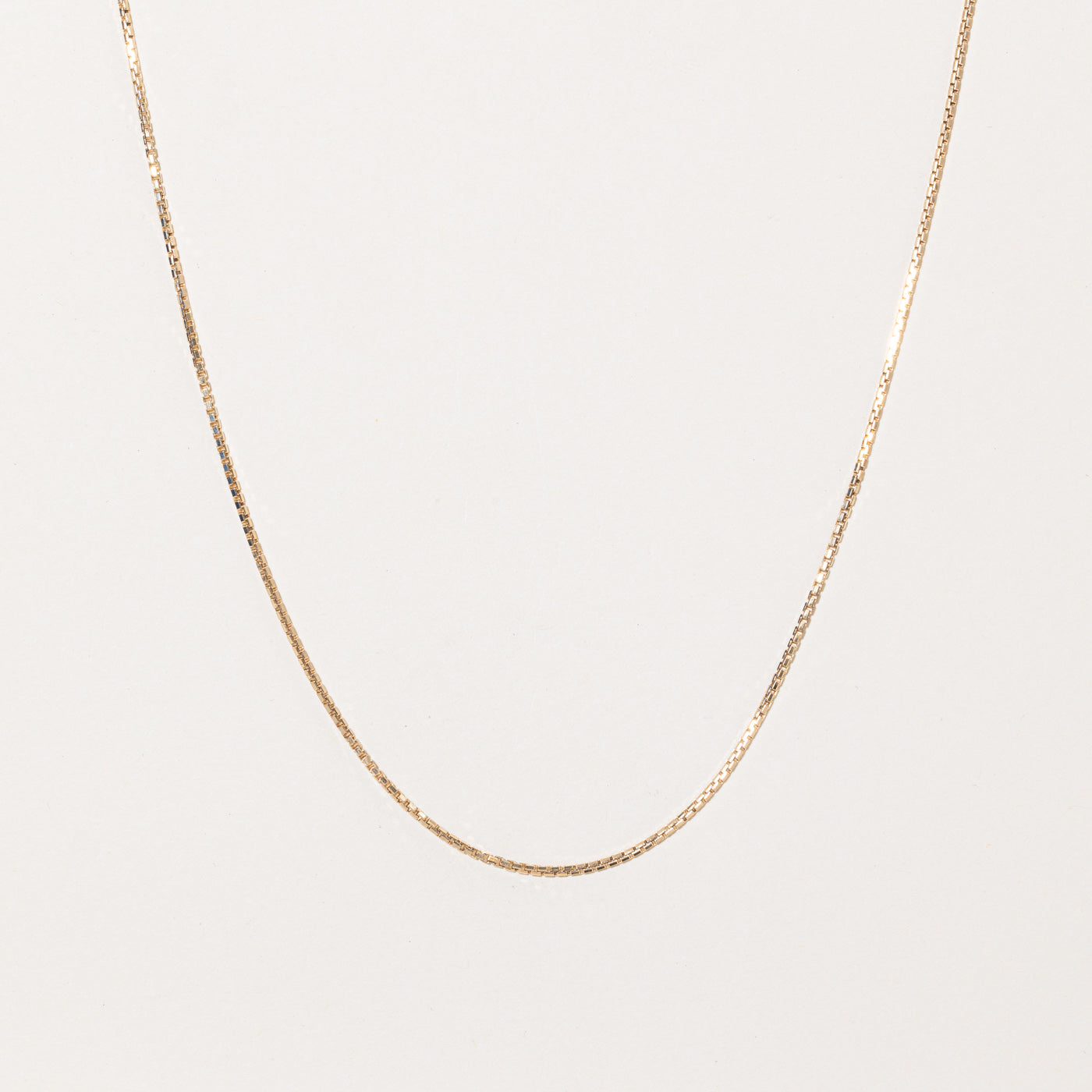 10k Yellow Gold Box Link Chain | 18" |