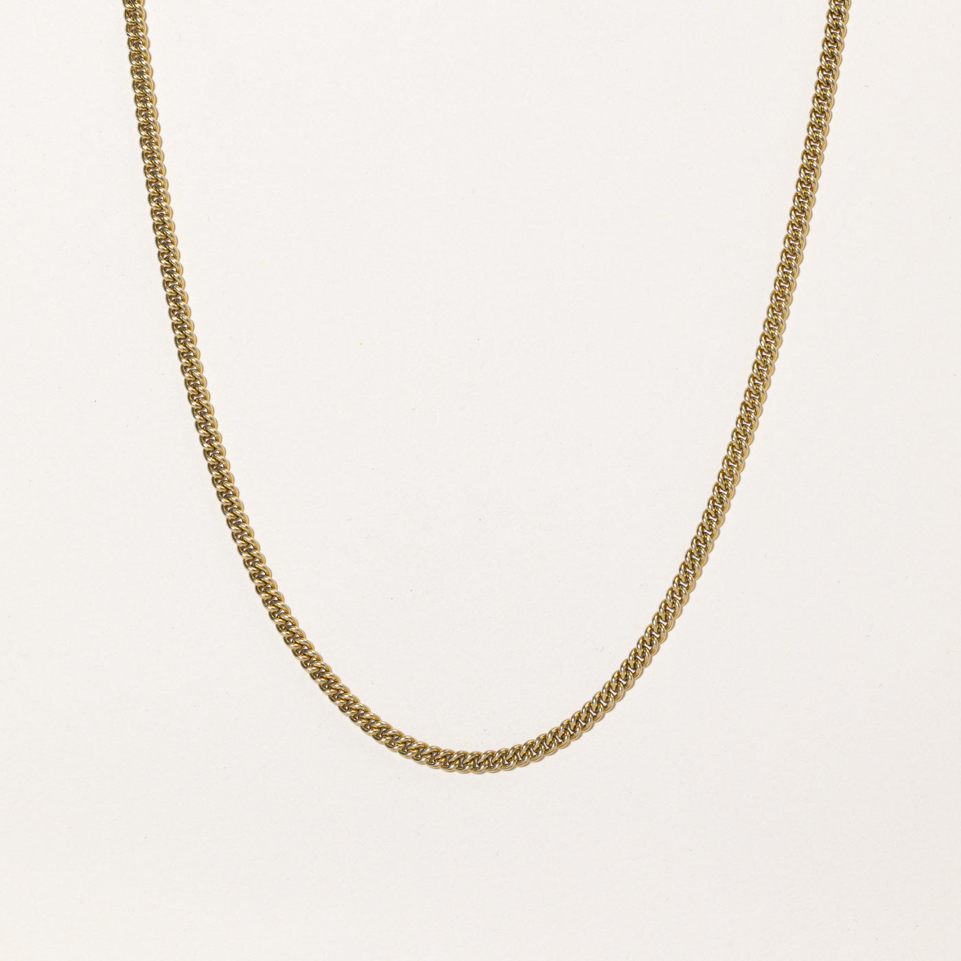 14k Yellow Gold Curb Link Choker | 15" |