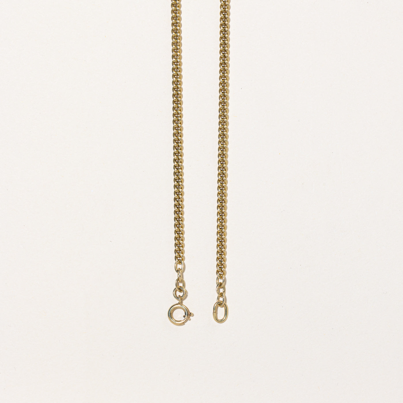 14k Yellow Gold Curb Link Choker | 15" |