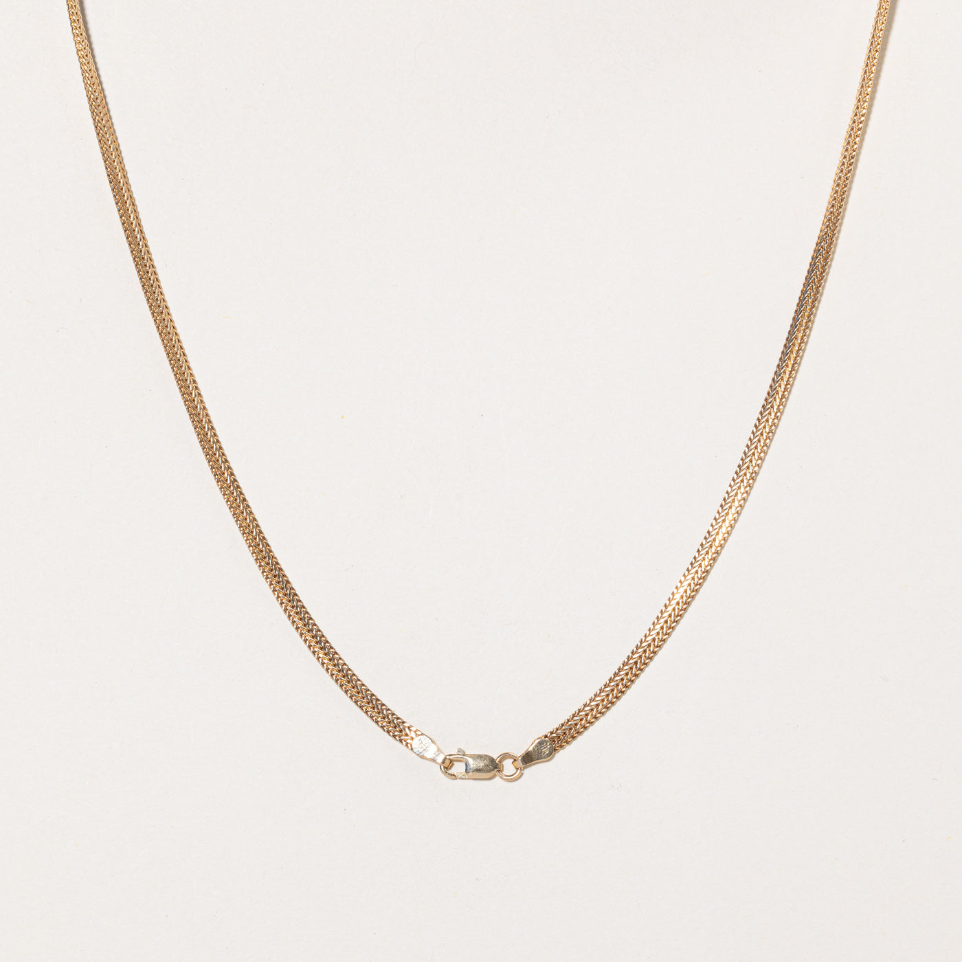 10k Yellow Gold Flat Foxtail Chain | 16" |