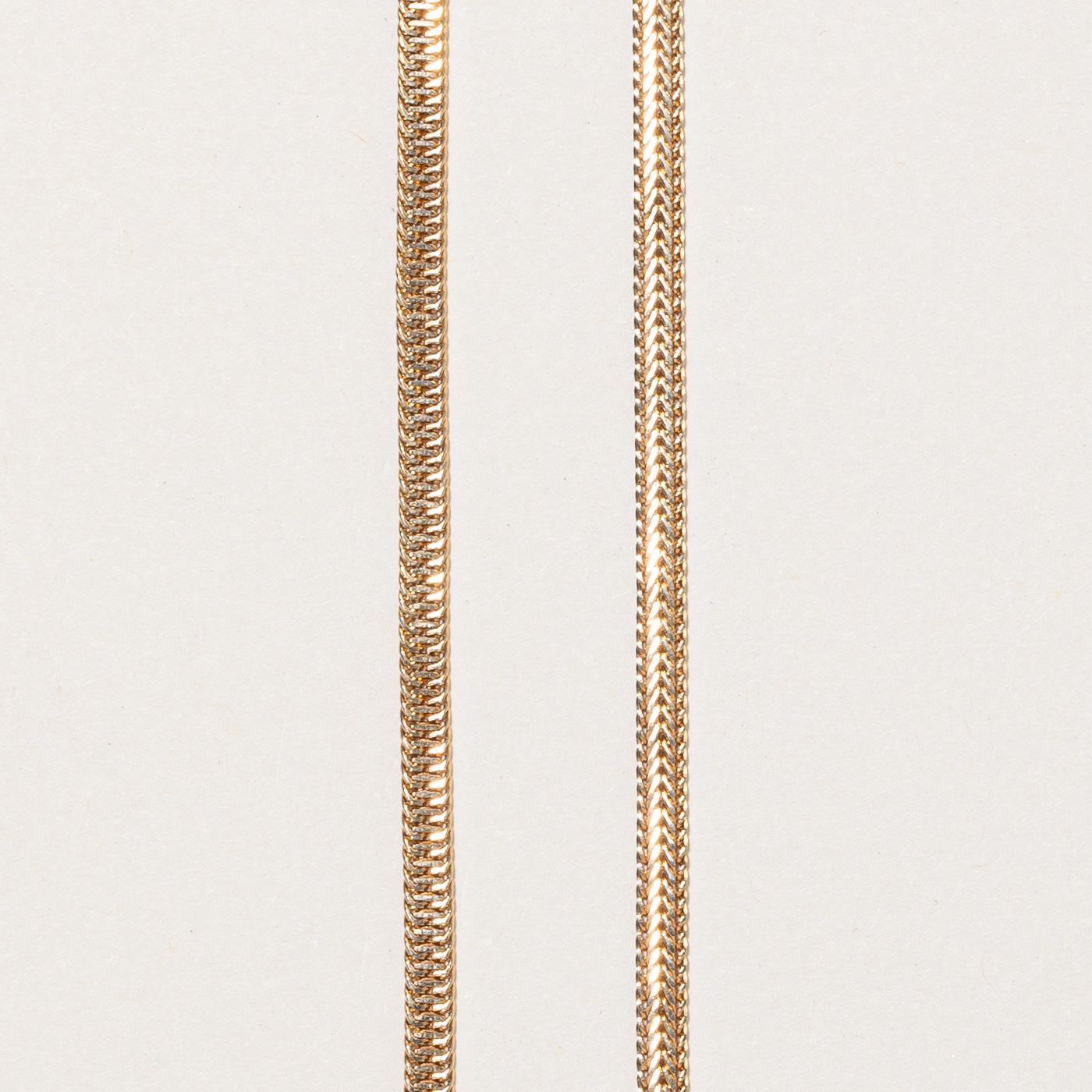 10k Yellow Gold Flat Foxtail Chain | 16" |